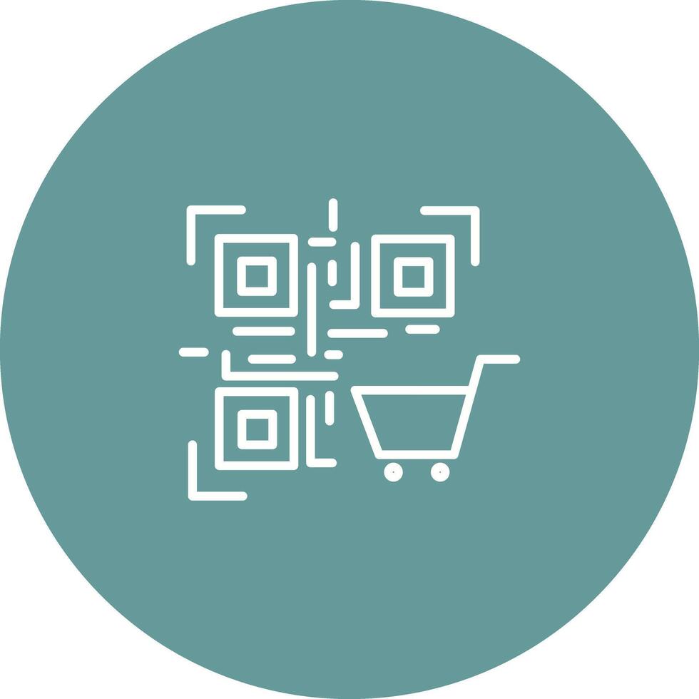 QR Code Shopping Icon Design vector