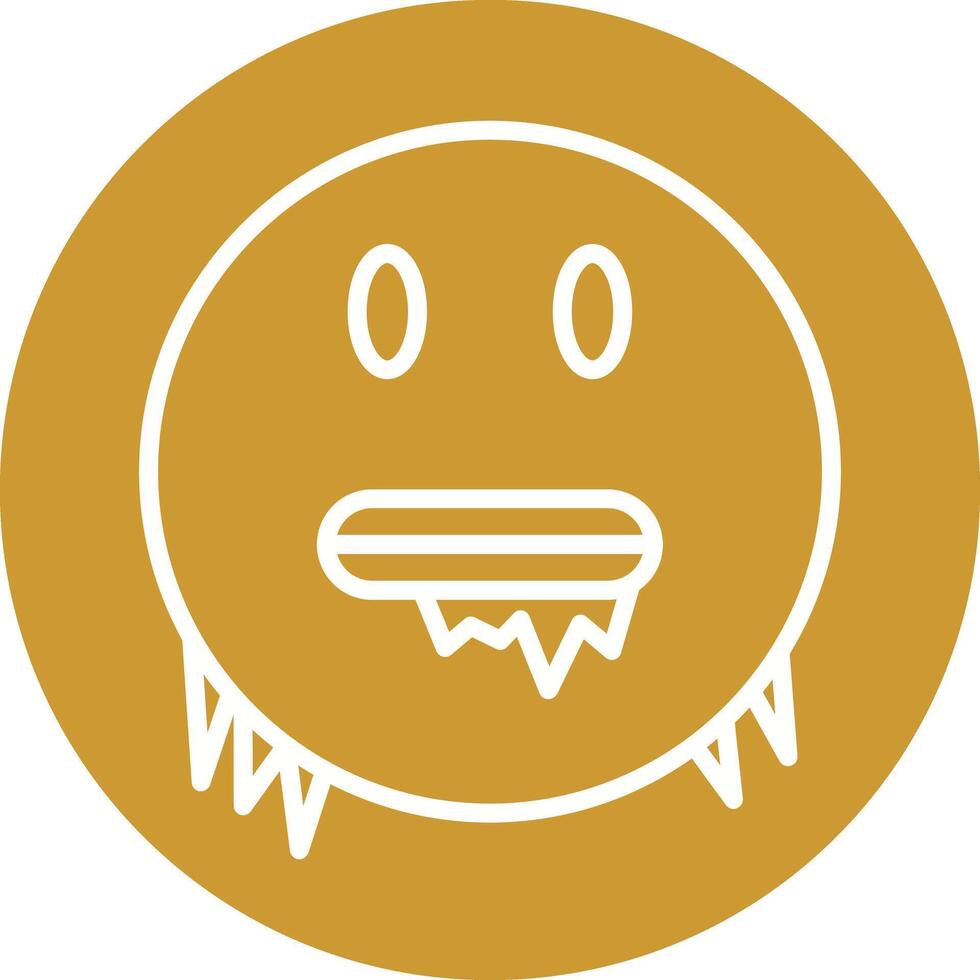 Cold Face Icon Design vector
