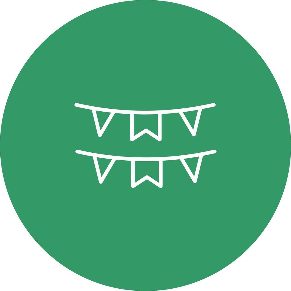 Bunting Flags Icon Design vector
