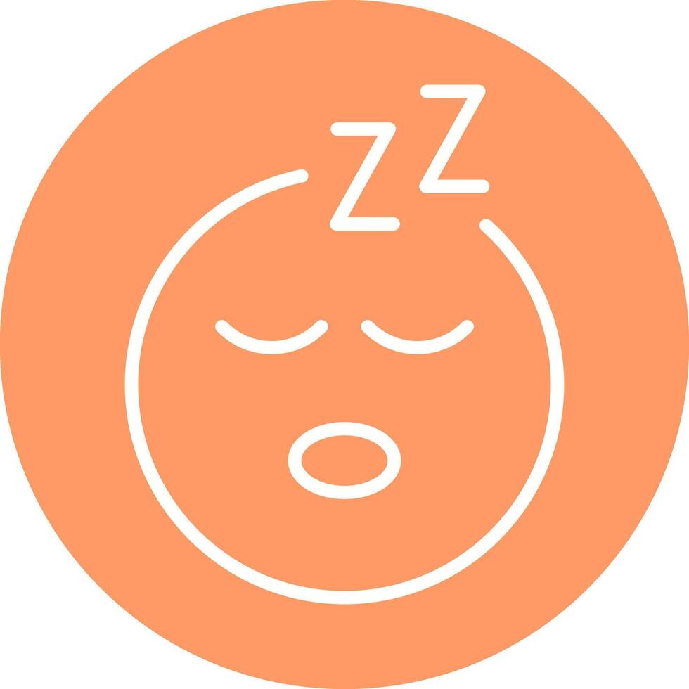 Sleeping Face Icon Design vector