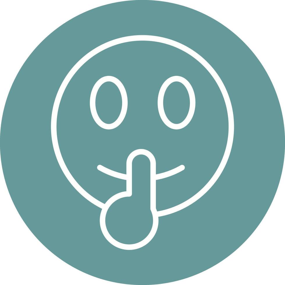 Shushing Face Icon Design vector