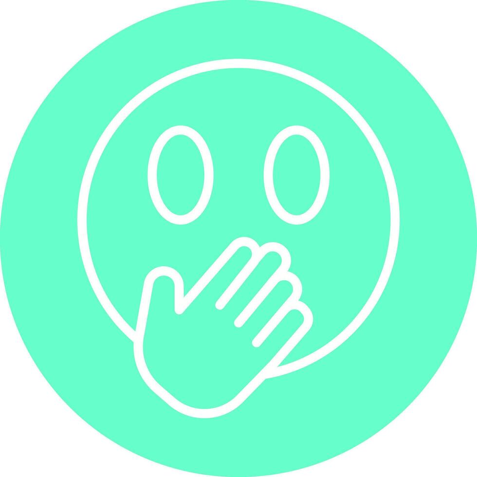 Face with Hand Over Mouth Icon Design vector