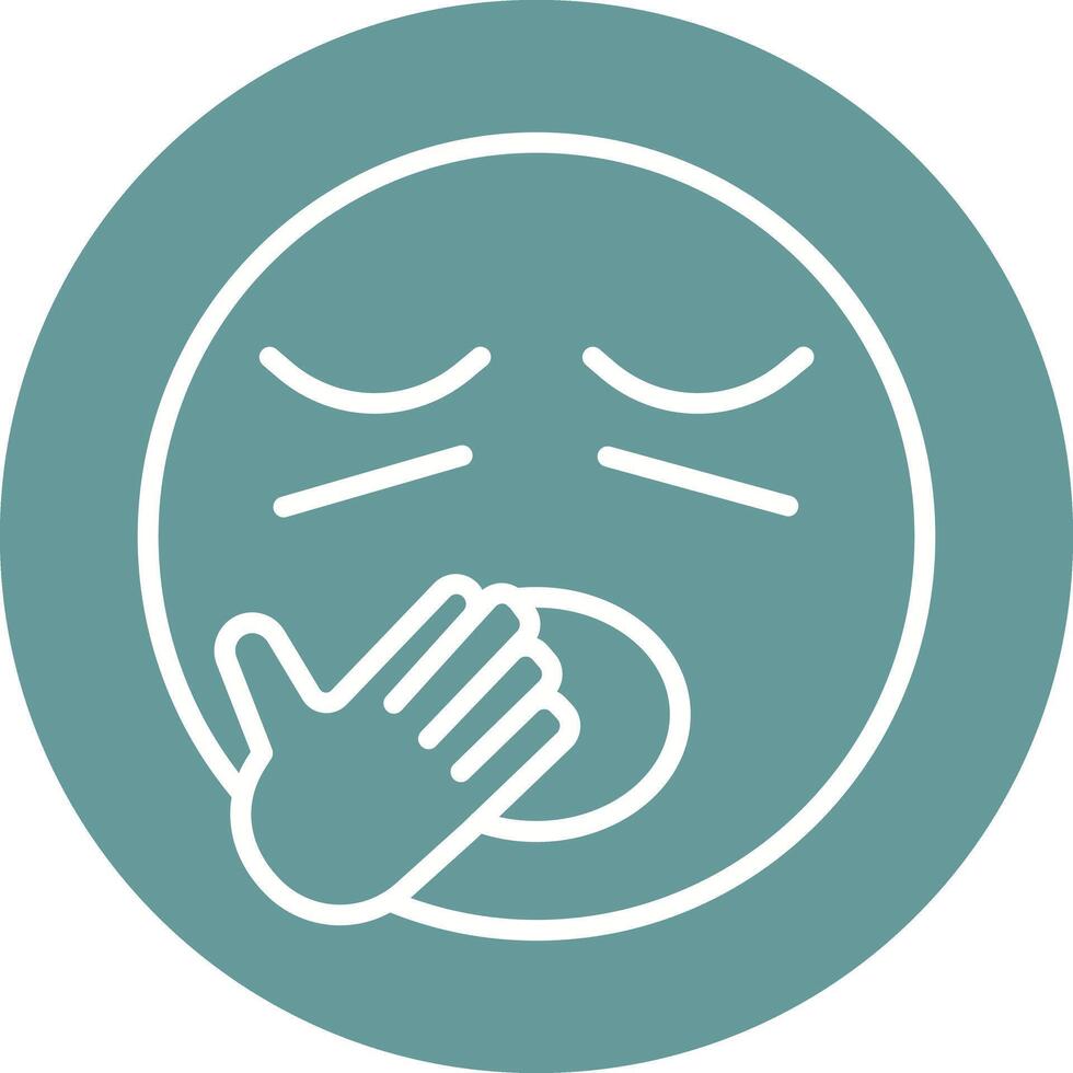 Yawning Face Icon Design vector