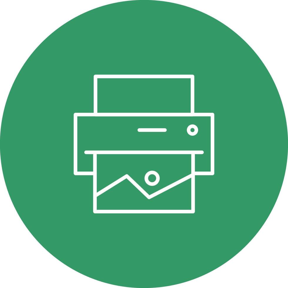 Photo Printing Icon Design vector