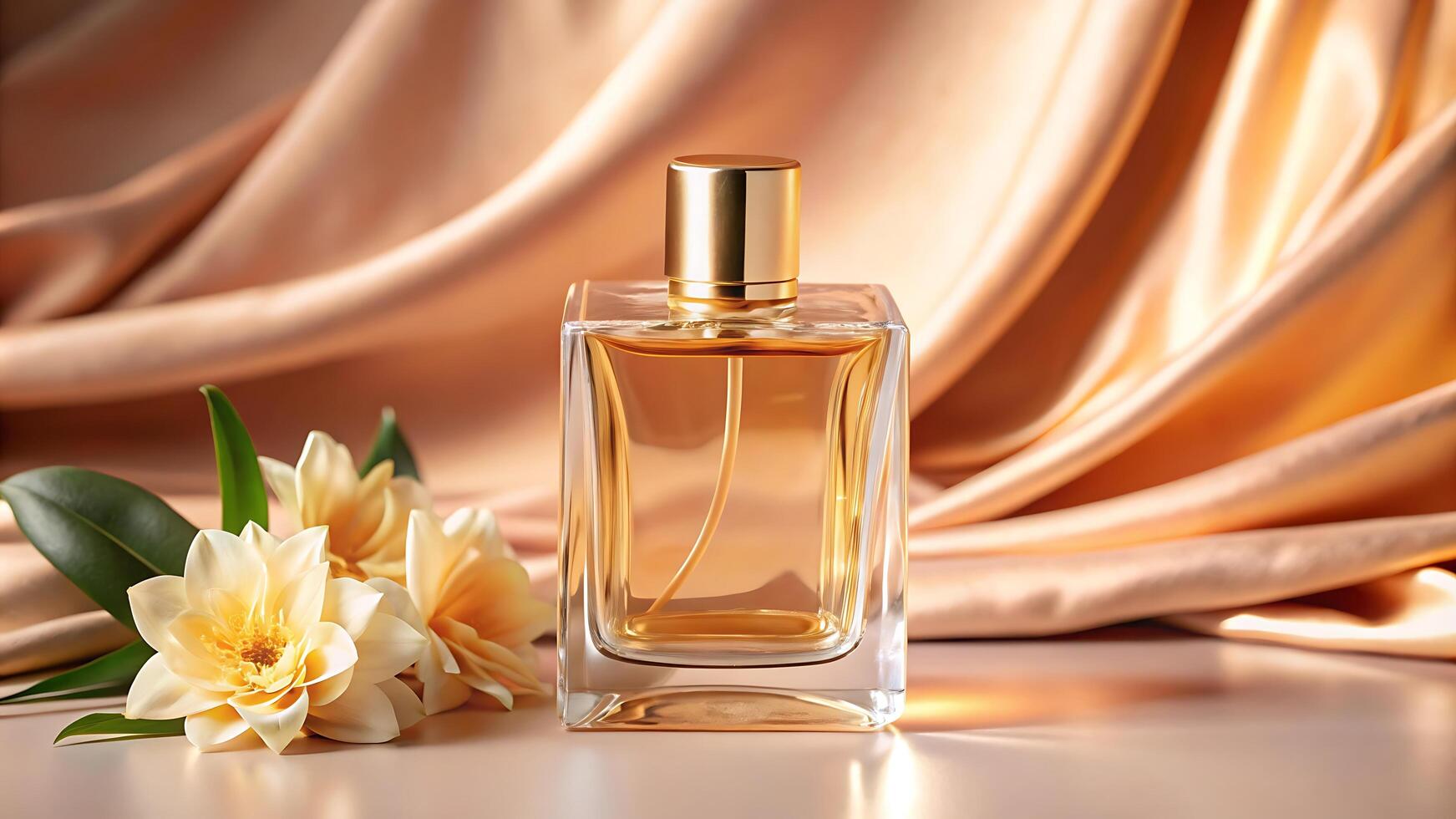 Beautiful Perfume Bottle Mockup photo