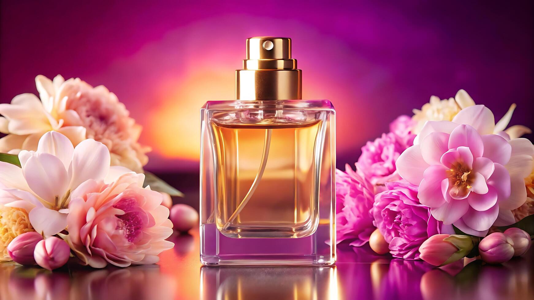 Beautiful Perfume Bottle Mockup photo