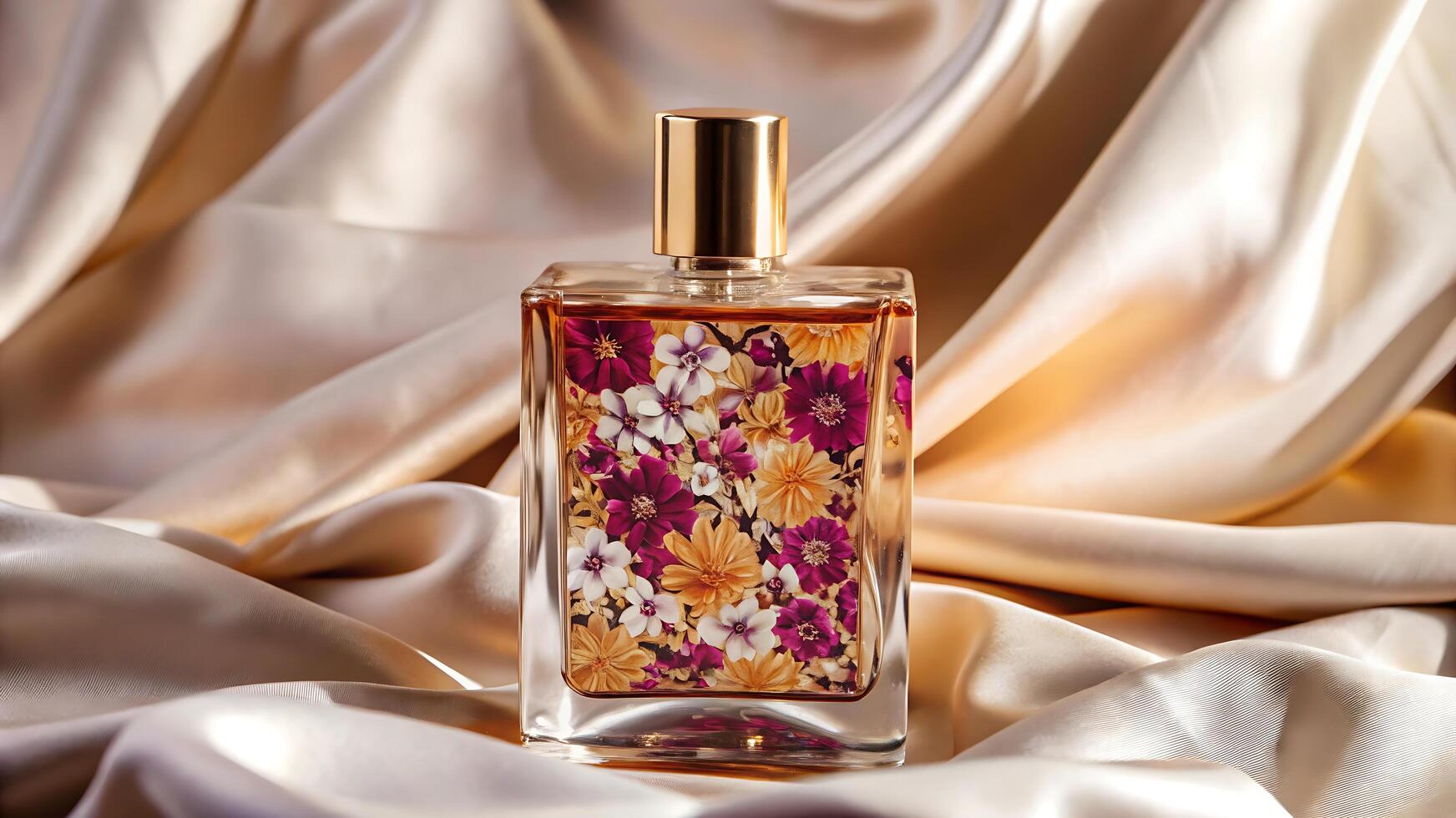 Beautiful Perfume Bottle Mockup photo