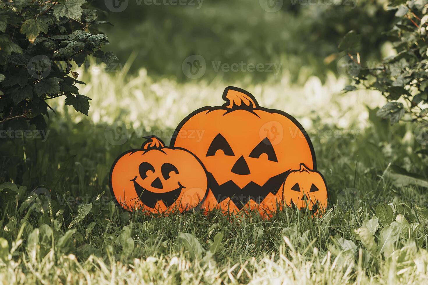 Halloween decor outdoors. photo