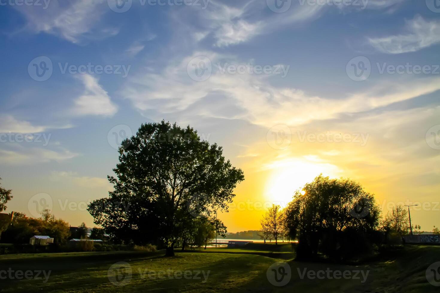 Scenic nature view. Autumn landscape in Latvia. photo