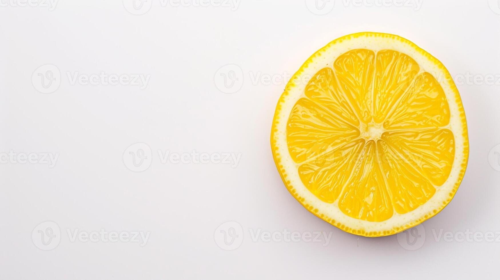 Fresh Lemon Slice on Clean White Background with Textured Surface Perfect for Food and Beverage Design, Citrus Theme, and Health-Related Concepts in High-Quality Stock Photography photo