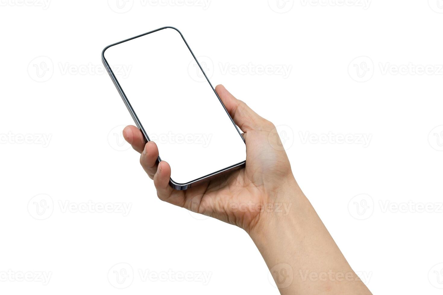 Mobile smart phone for communication isolated on white background with clipping path. photo