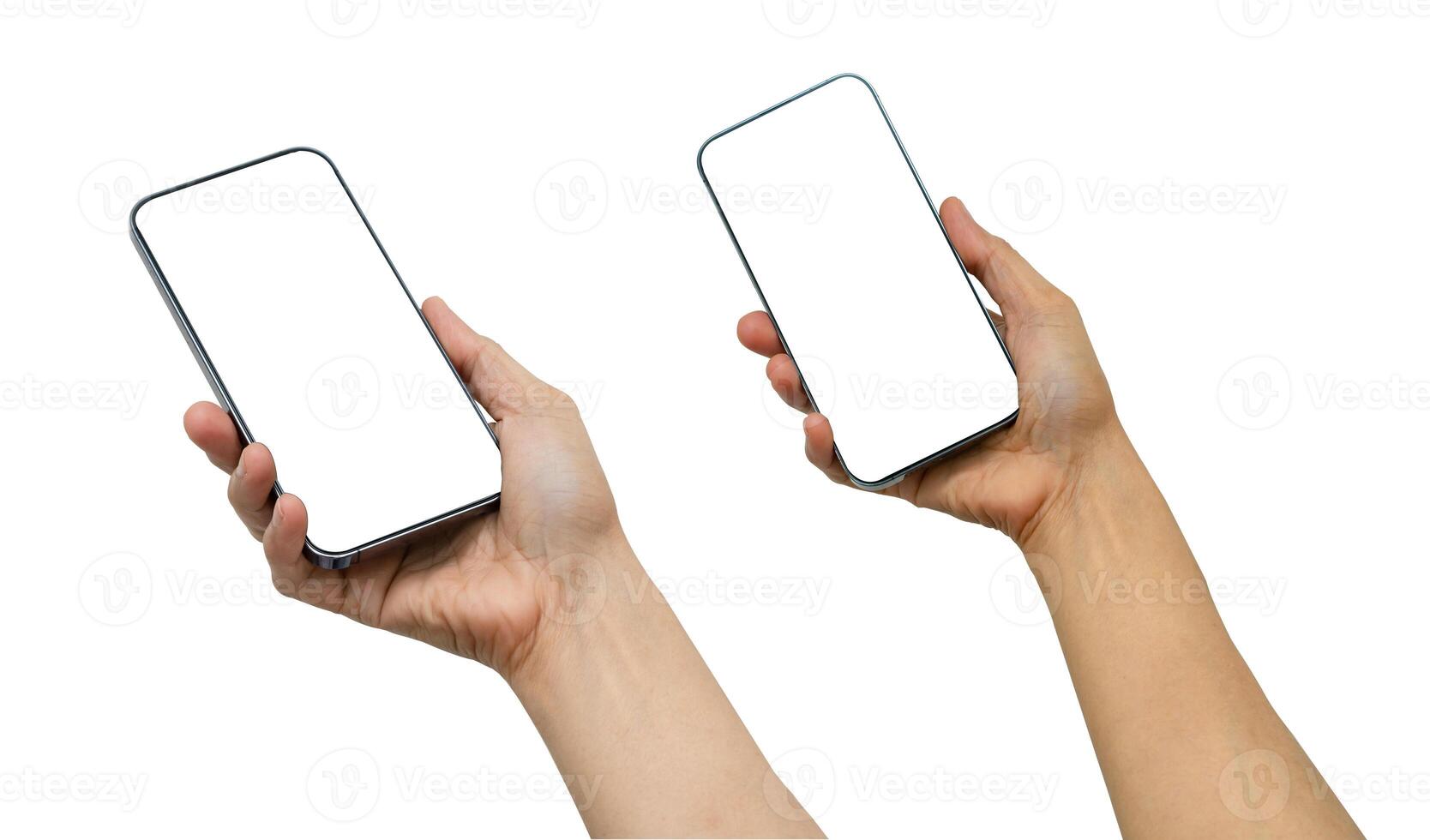 Mobile smart phone for communication isolated on white background. photo