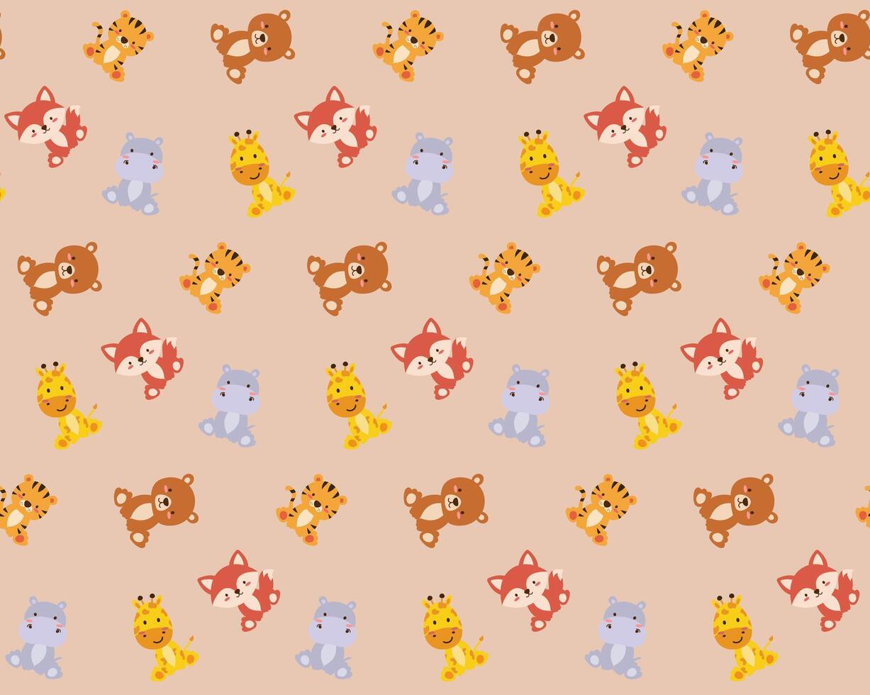Set of sweet pink seamless pattern Sleeping cloud moon stars background collection Baby girl fabric design vector