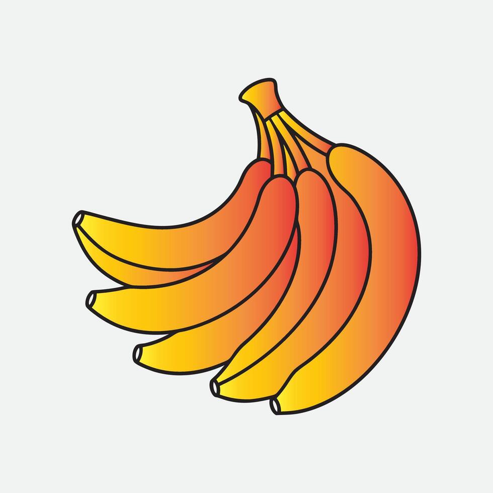 Hand drawn banana design vector
