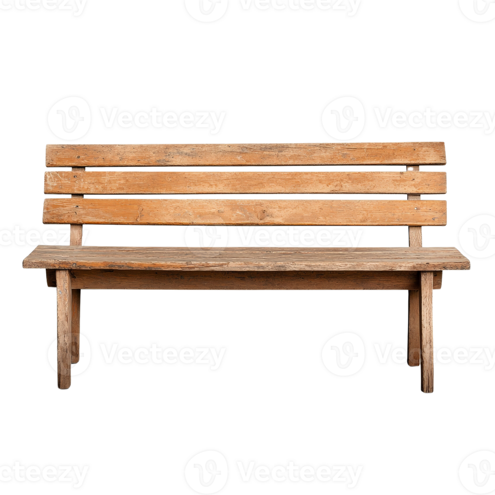 A Rustic Wooden Bench Perfect for Relaxation in Your Favorite Outdoor Space or Garden, Offering Comfort and Style. png