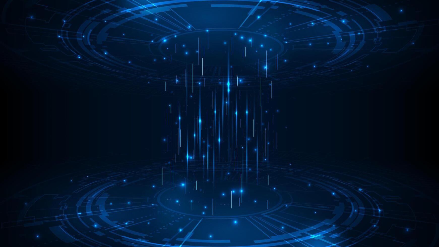 Digital hud technology adstract with concept big data. Blue light futuristic background. vector