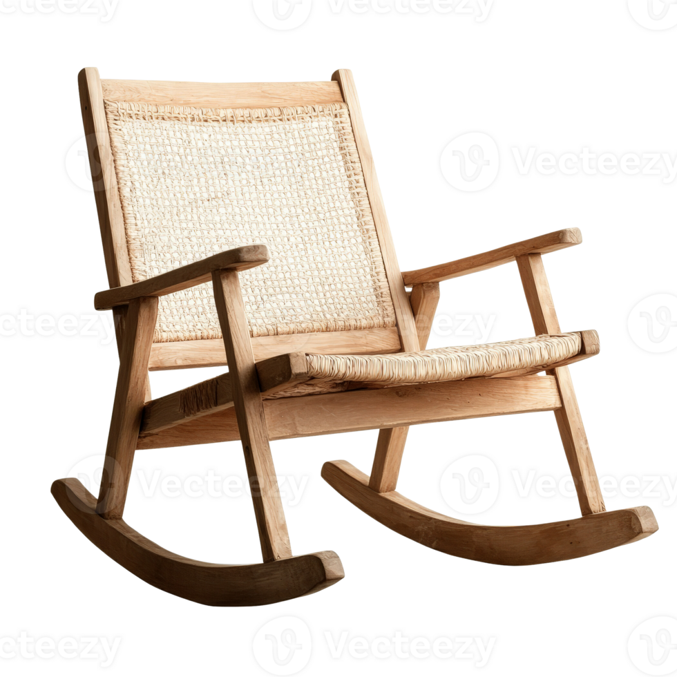 Cozy Rustic Rocking Chair Perfect for Relaxing Moments in Your Favorite Reading Nook or Calm Outdoor Space png