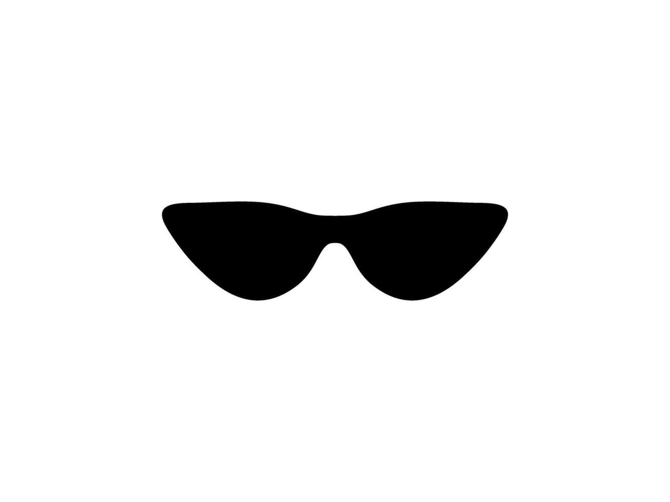 Sun Eye Glasses Silhouette, Front View, Flat Style, can use for Pictogram, Logo Gram, Apps, Art Illustration, Template for Avatar Profile Image, Website, or Graphic Design Element vector