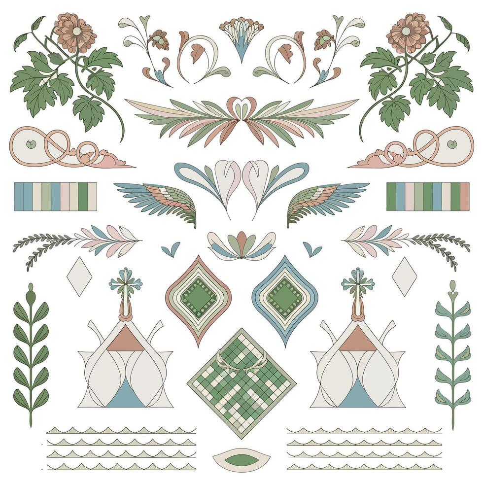 Nature Inspired Ornamental Design vector