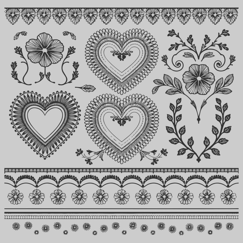 a collection of designs including a set vector