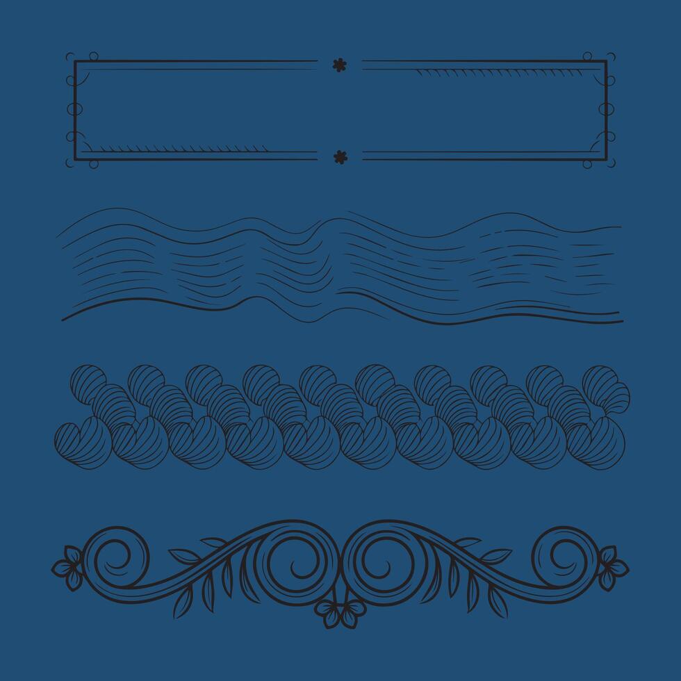 Decorative Vintage Borders with Delicate Floral Embellishments vector