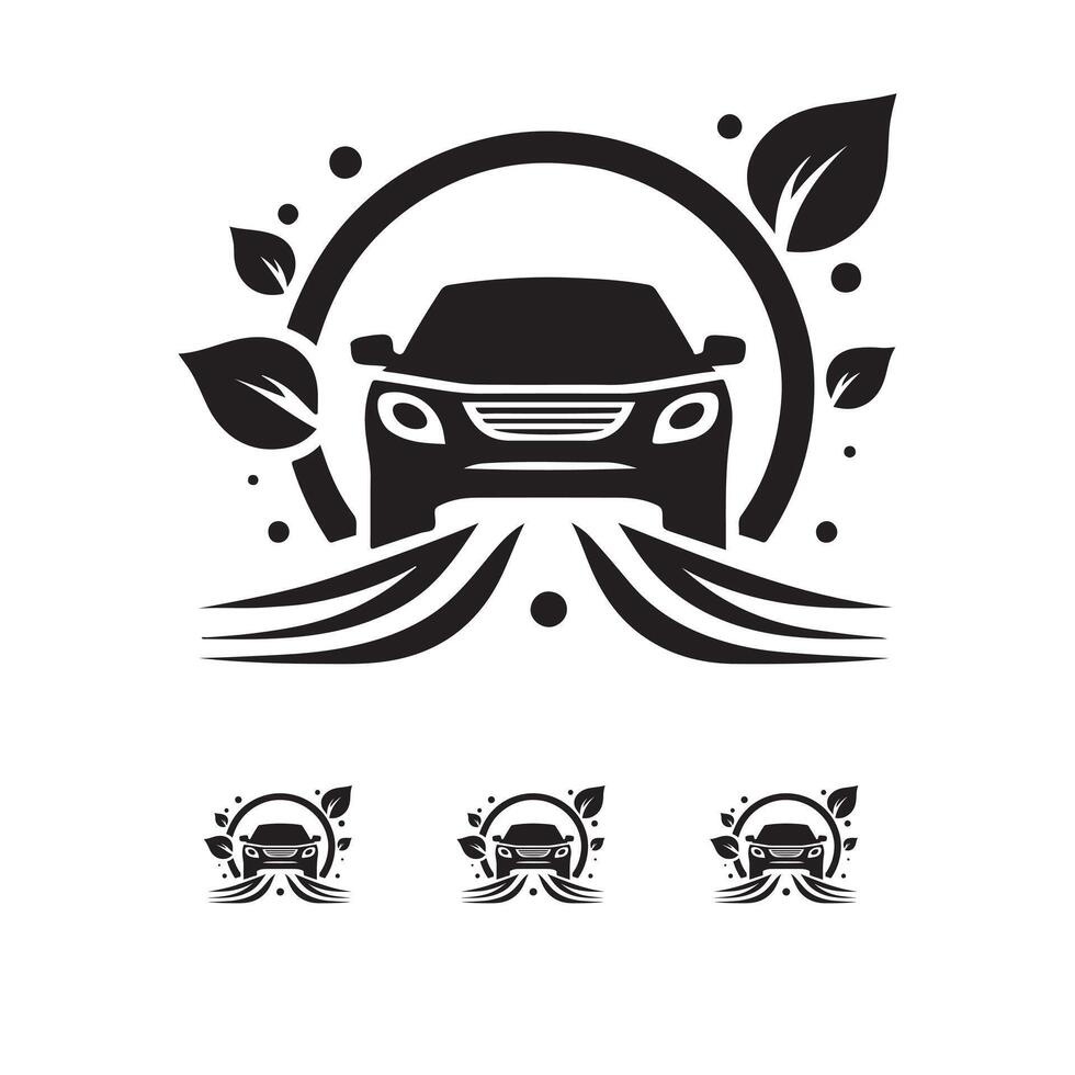 A new model car black silhouette illustration art with an isolated white background. vector