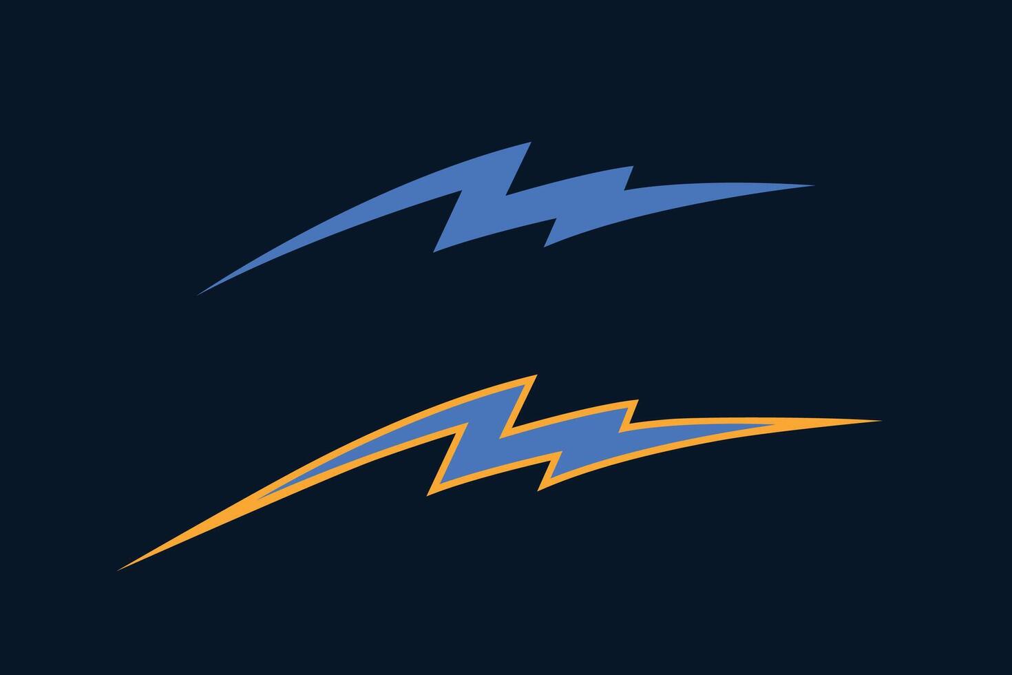 Thunder storm bolt lighting set on black background vector