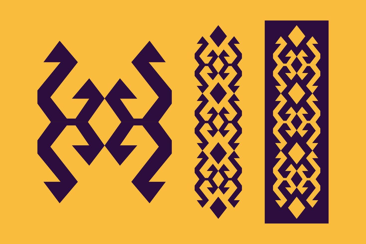 Tattoo geometric ornament gothic repetition pattern vector