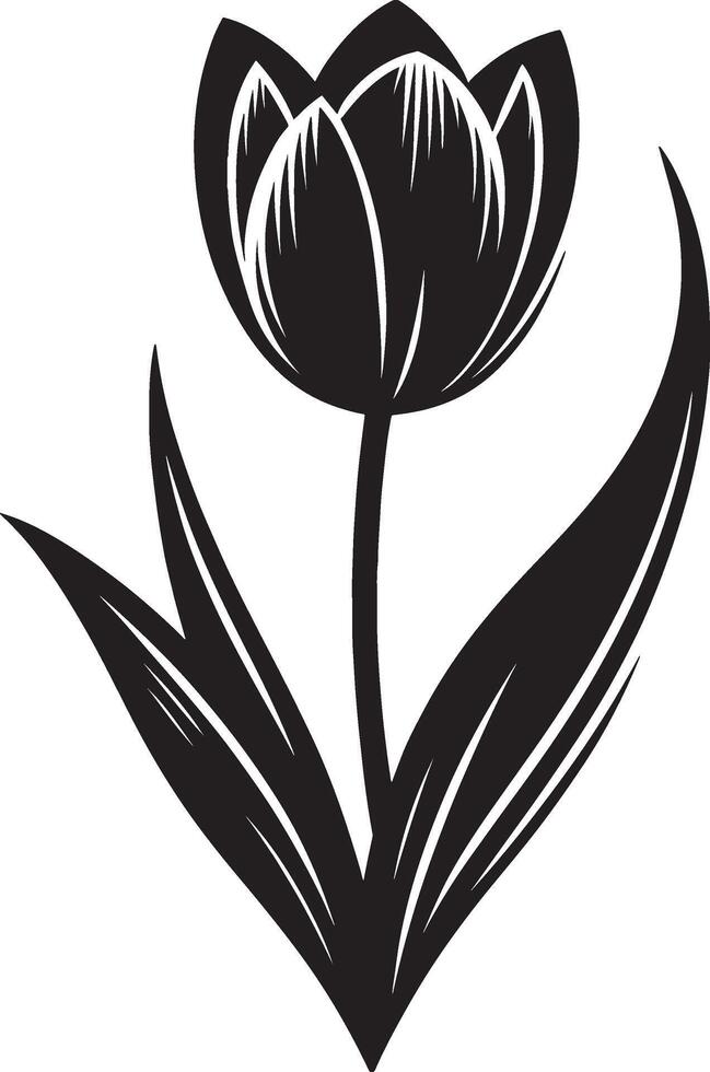 Tulip Flower silhouette vector