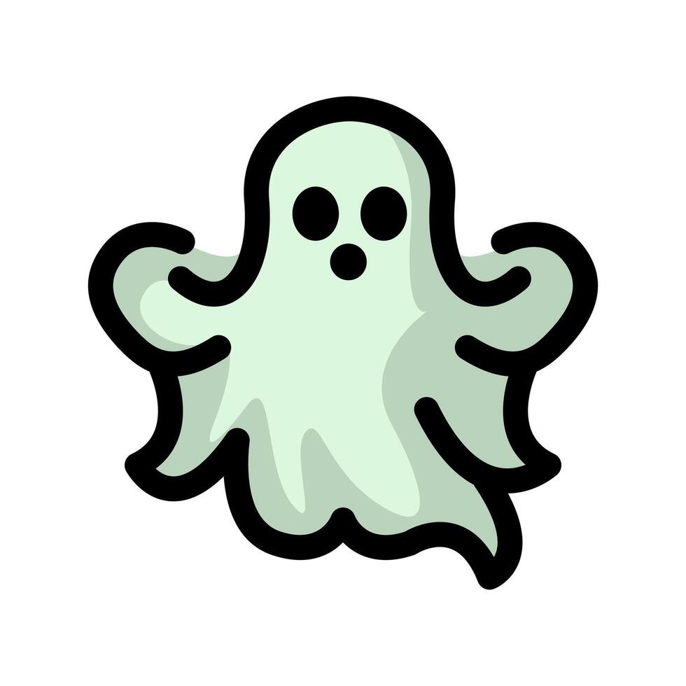 Cute ghost cartoon illustration for halloween event vector