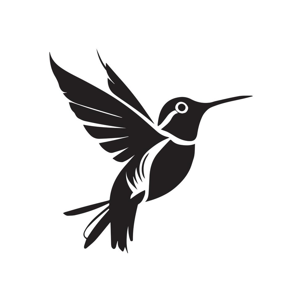 Hummingbird Symbol with design vector