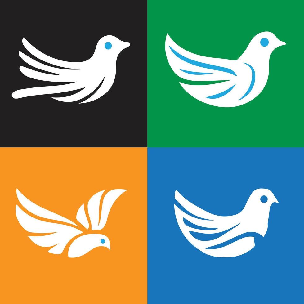 Dove of peace flying bird vector
