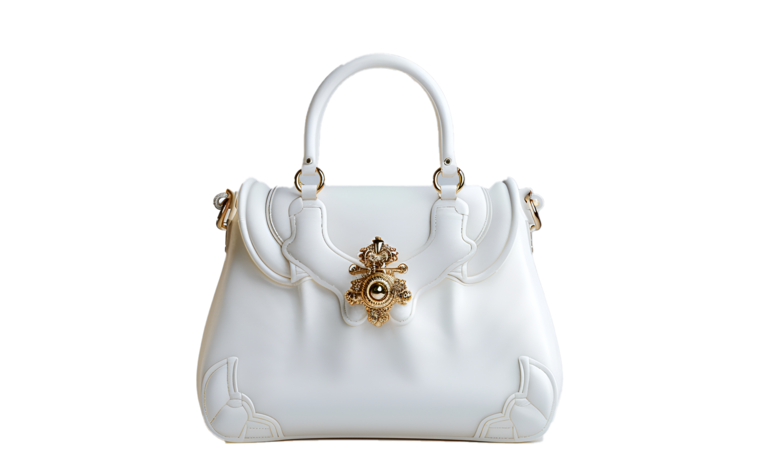 Chic White Handbag Purse png