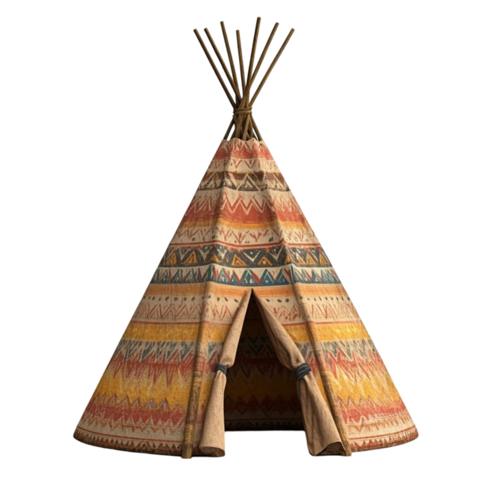 Teepee on Transparent Background AI-Generative png