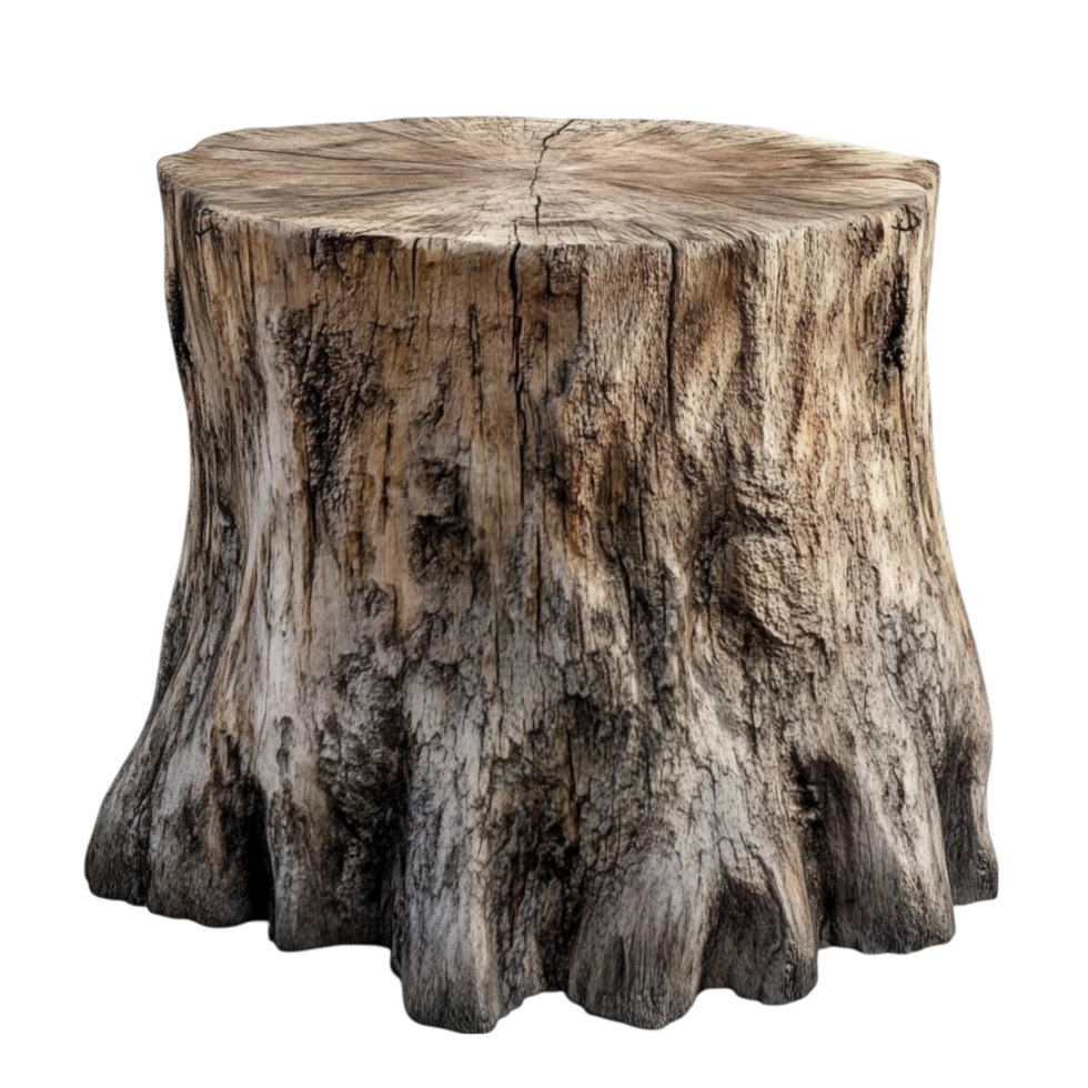 Tree Stump Isolated on Transparent Background AI-Generative png