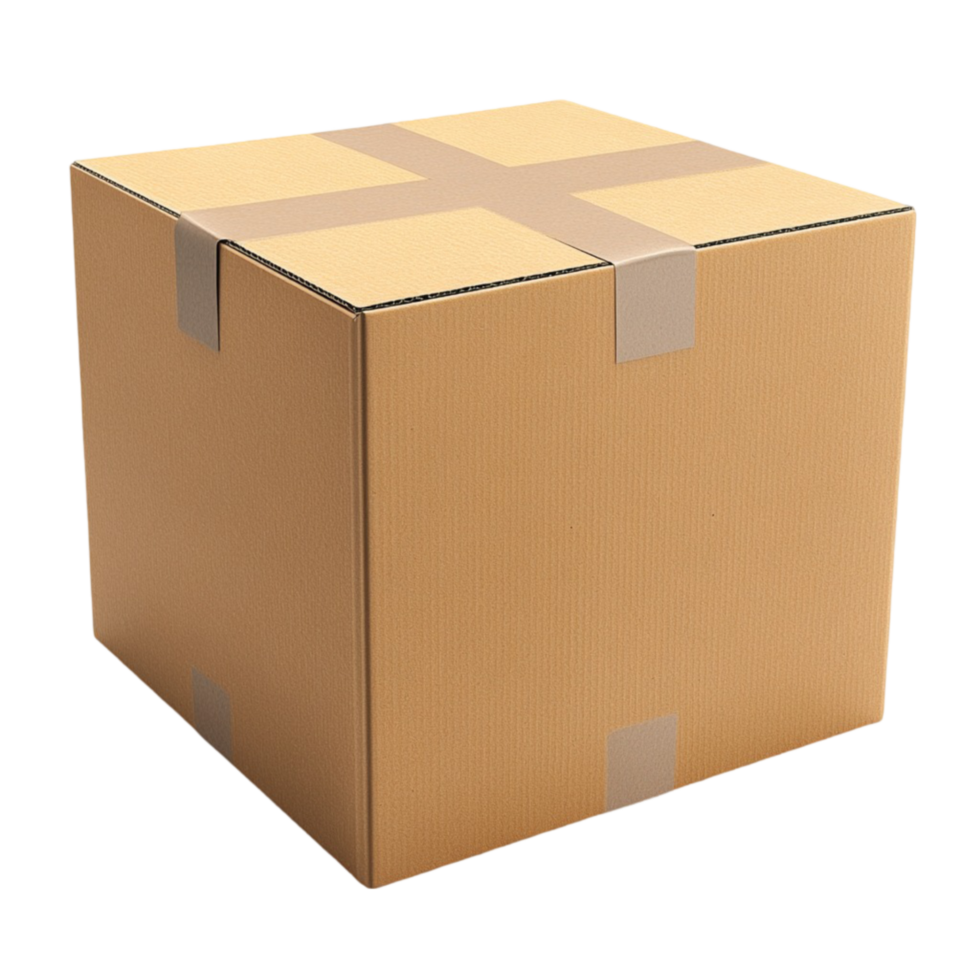 Packing Cardboard Box AI-Generative png