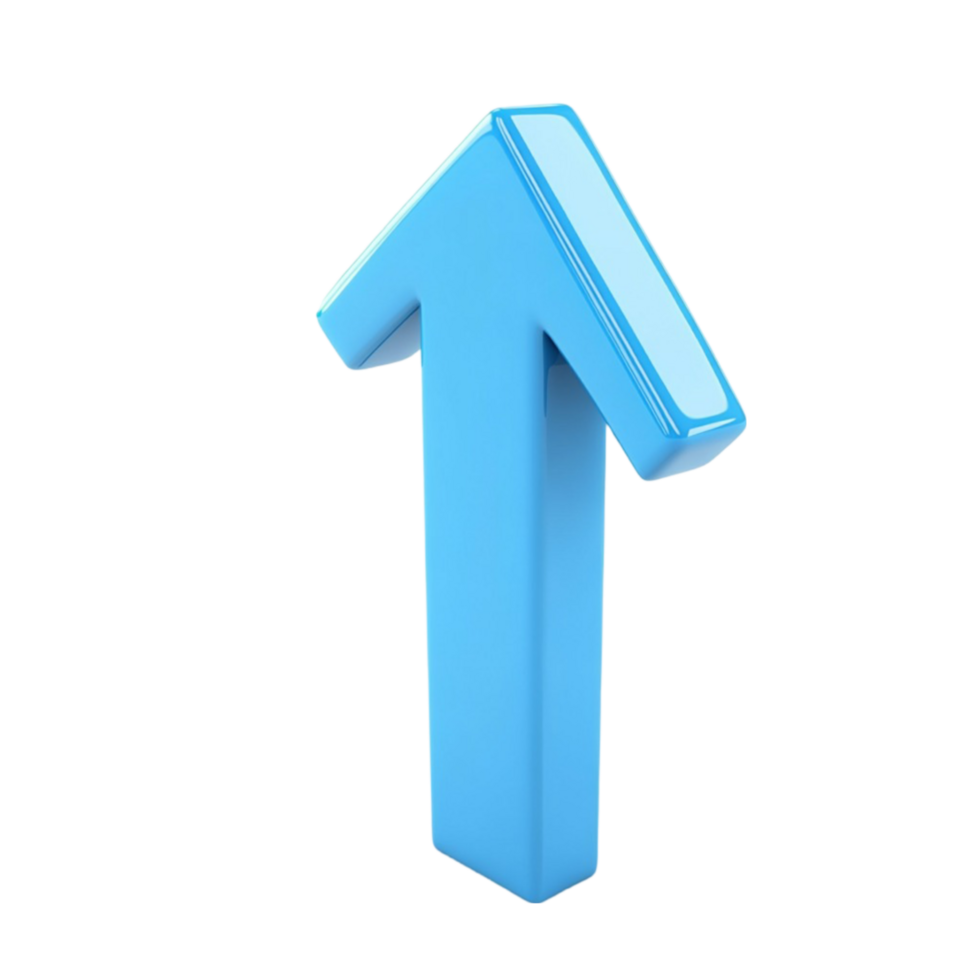 Arrow Pointing Up on Transparent Background AI-Generative png