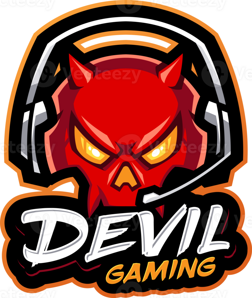 Devil gaming esport mascot logo design png