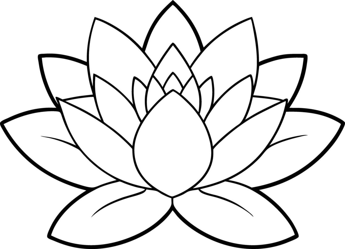 Elegant Water Lily Silhouette vector