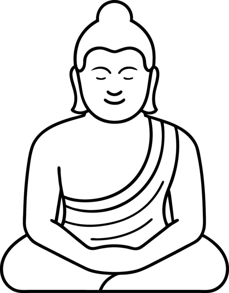 Mindful Buddha Icon vector