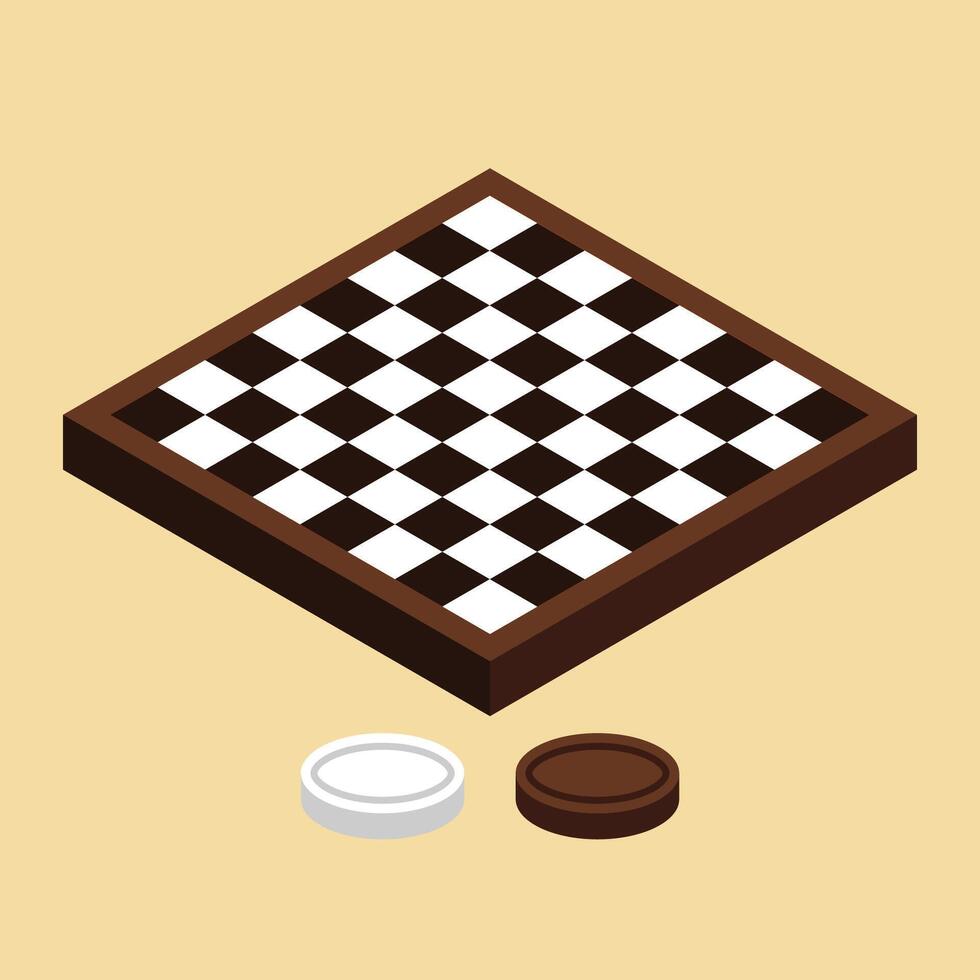 Checker Board 3D vector