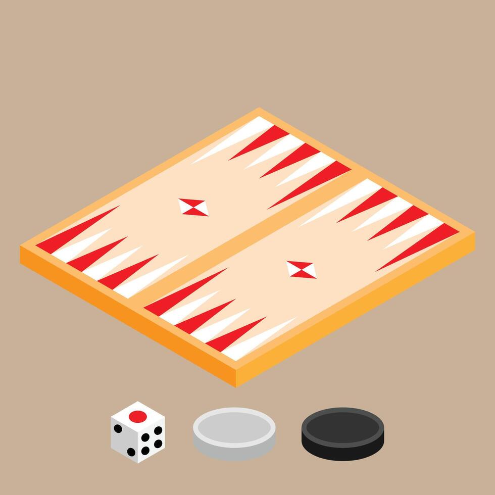 Backgammon Board 3D vector