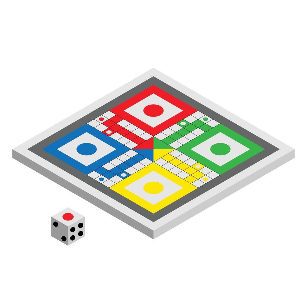 Ludo Game Board 3D vector