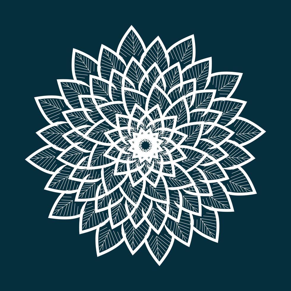Colorful mandala in hand drawn style vector