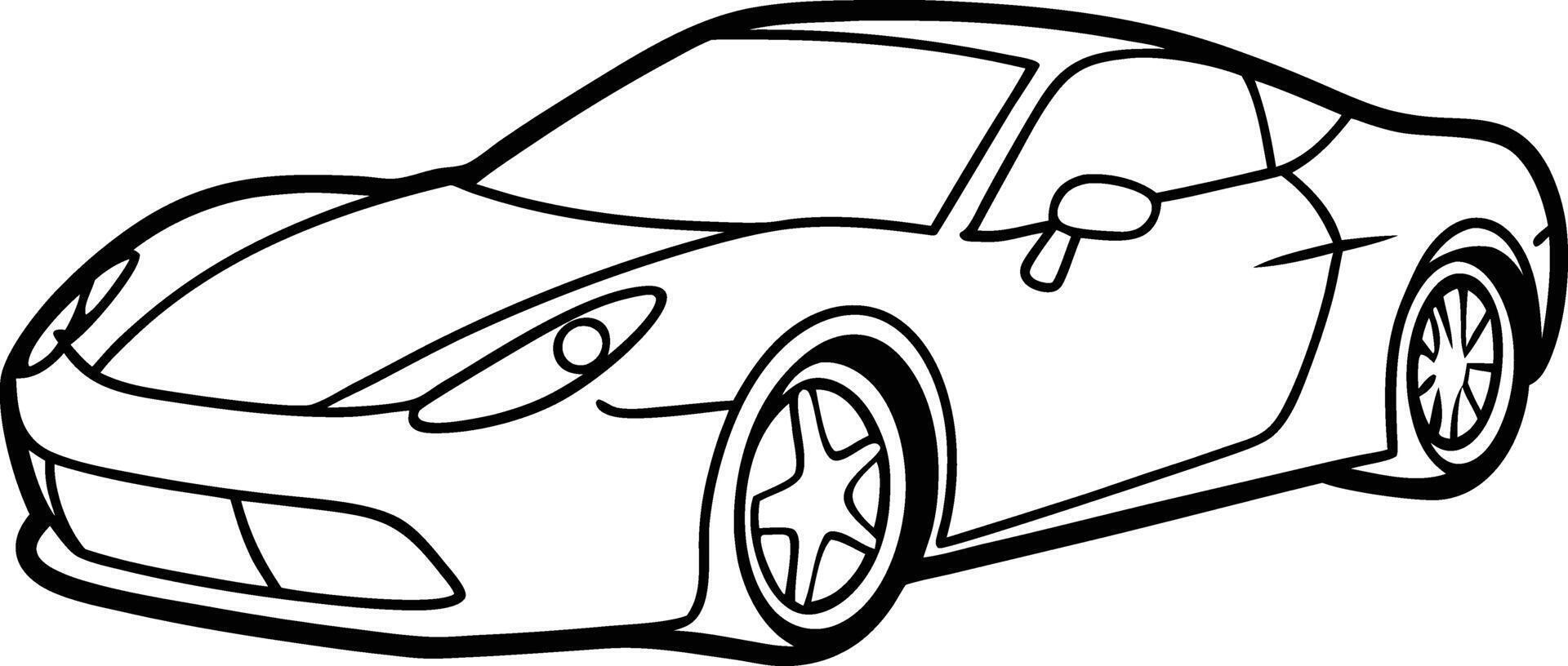 Abstract Car Sketch vector