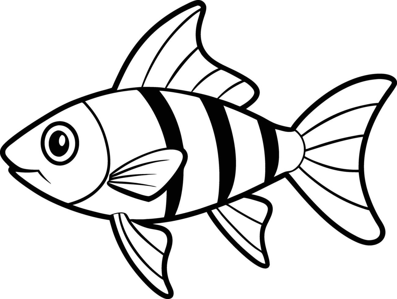 Refined Fish Outline Project vector