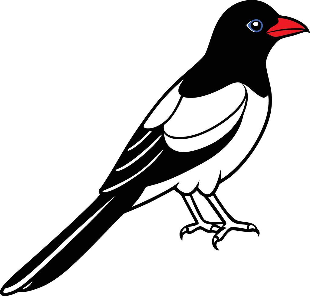 Sophisticated Bird Outline Theme vector