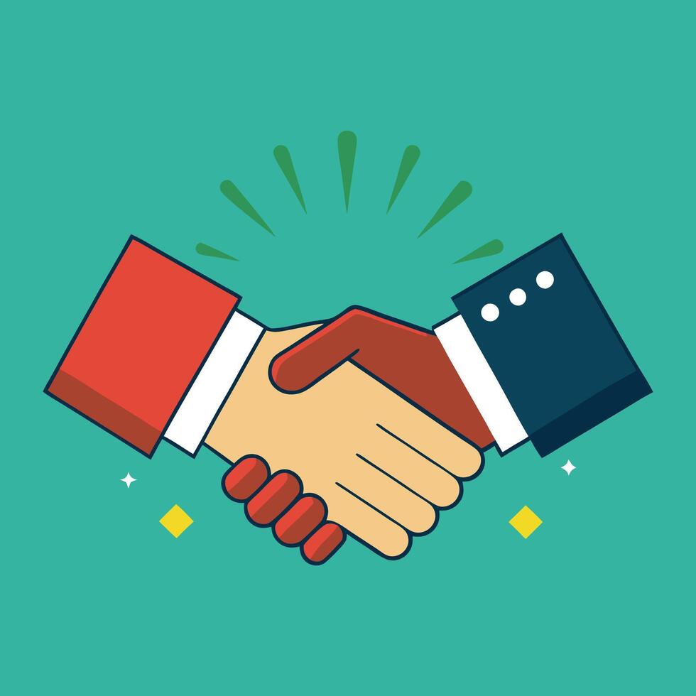 Cartoon Handshake Icon vector
