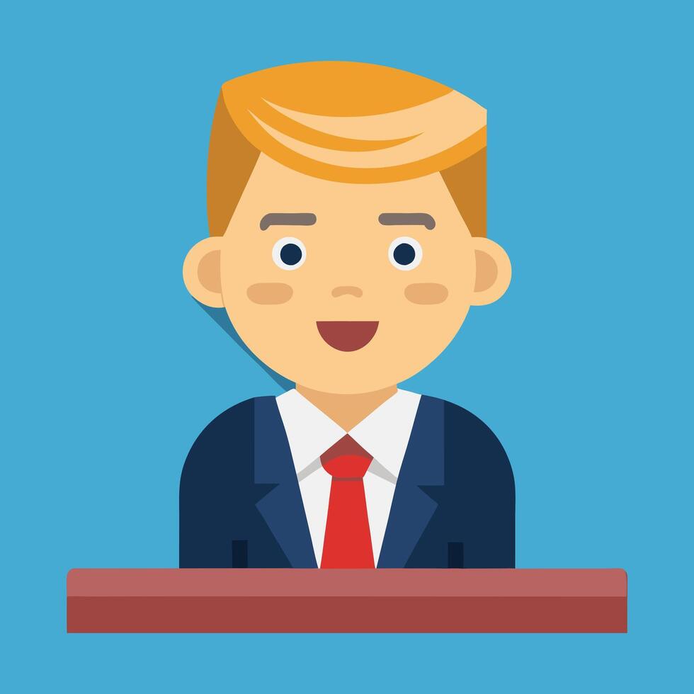 TV News Reporter Cartoon vector