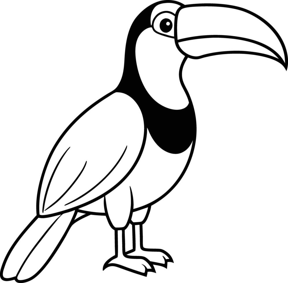 Unique Bird Outline Presentation vector